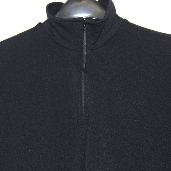 Gap Athletic GP TECH Black Quater Zip Thick Pull Over Activewear Fitness Size M - Picture 2 of 9